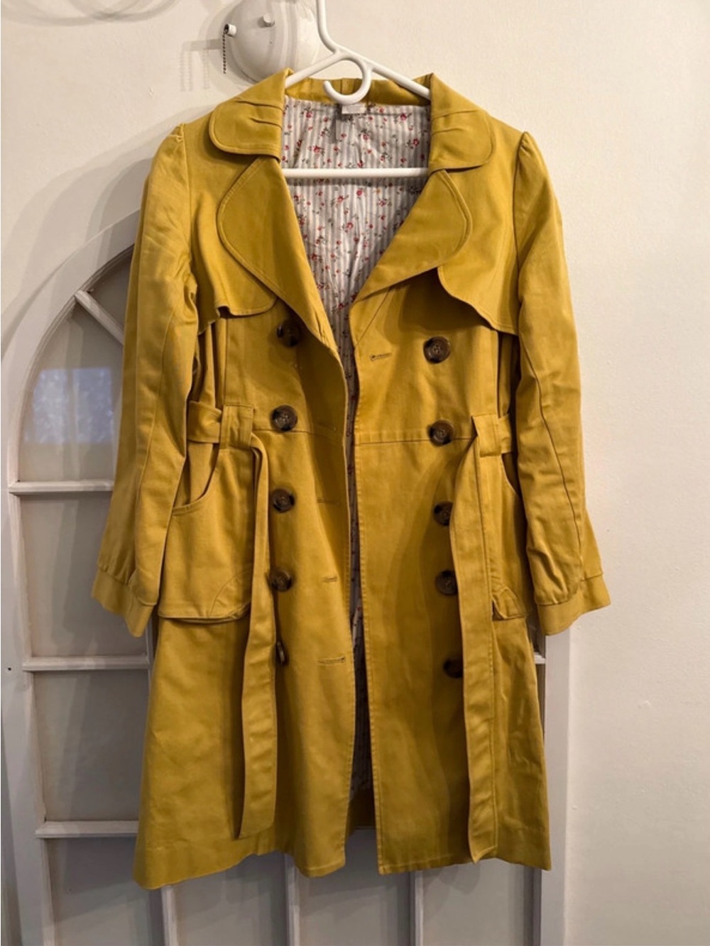 Priorities Trench Coat Double Breasted Jacket Belted Coat Rain Jacket Outerwear
